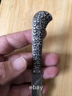 Old Solid Silver Knife, 800 Hallmark