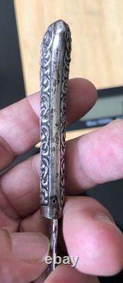 Old Solid Silver Knife, 800 Hallmark