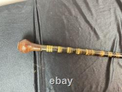 Old TRADE CANE WITH DEFENSE SYSTEM MAQUIGNON LEATHER WASHERS
