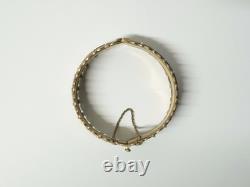 Old Toledo damascened gold and filigree silver bracelet, 20th century