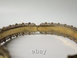 Old Toledo damascened gold and filigree silver bracelet, 20th century