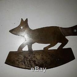 Old Tool Cleaver Mincer Zoomorphic Fox Hunting Profession Butcher