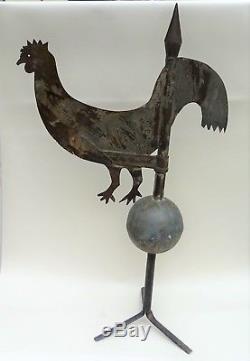 Old Vane 1900 Rooster Silhouette In Zing