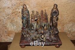 Old Wood Group Altarpiece High Time XVII / Popular Art