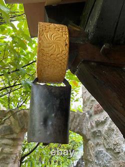 Old Wooden Necklace Cloche/sonnaille With Cloche Chèvre, Mouton, Brebis, Pyrénées