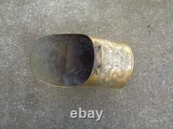 Old brass charcoal brazier, very beautiful decoration, No. III