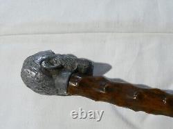 Old cane puzzle knob head of President Kruger South Africa 1900