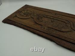 Old carved oak wooden panel, probably Renaissance
