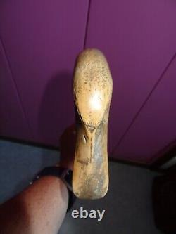 Old carved wooden folk art cane