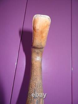 Old carved wooden folk art cane