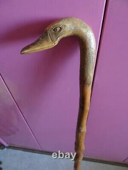 Old carved wooden folk art cane