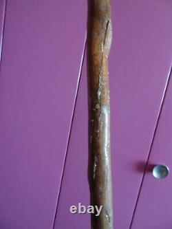 Old carved wooden folk art cane