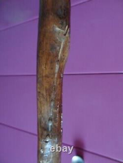 Old carved wooden folk art cane