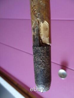 Old carved wooden folk art cane