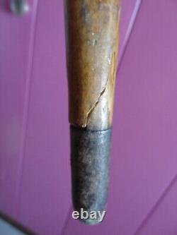 Old carved wooden folk art cane