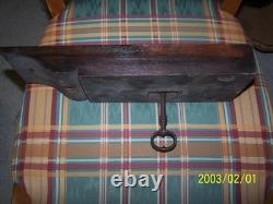 Old castle wooden lock key