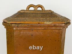 Old ceramic water fountain, terracotta, crafted in the 19th century, popular art