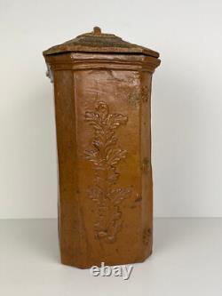 Old ceramic water fountain, terracotta, crafted in the 19th century, popular art