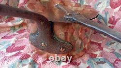 Old copper frying pan, 18 cm diameter, with lid, 19th century