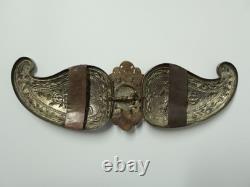 Old large Ottoman Empire Balkan ethnic silver buckle, 19th century