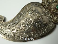Old large Ottoman Empire Balkan ethnic silver buckle, 19th century