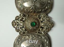 Old large Ottoman Empire Balkan ethnic silver buckle, 19th century