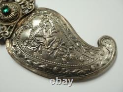 Old large Ottoman Empire Balkan ethnic silver buckle, 19th century