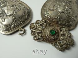 Old large Ottoman Empire Balkan ethnic silver buckle, 19th century