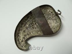 Old large Ottoman Empire Balkan ethnic silver buckle, 19th century