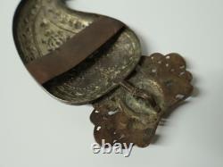 Old large Ottoman Empire Balkan ethnic silver buckle, 19th century