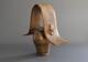 Old Large Pastoral Cowbell With Curved Wooden Collar And Leather