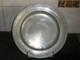 Old Large Round Deep Pewter Platter With Cardinal Hallmark, 29 Cm, 1.1 Kg