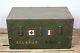 Old Military Trunk Chest Militaria Ww1 Ww2 Army Red Cross Flag