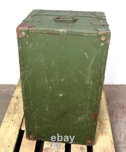 Old military trunk chest militaria WW1 WW2 army red cross flag