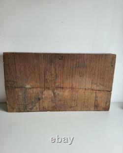 Old oak bas-relief, carved wooden panel, 19th century