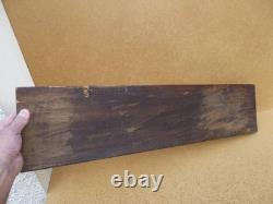 Old pyrography panel with Basque scene decoration, signed Chym, Ciboure folk art