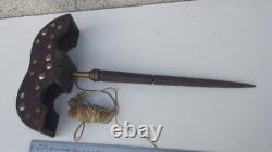 Old rare patented TRUCHE decoy mirror, with iron stake to restore
