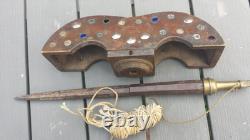 Old rare patented TRUCHE decoy mirror, with iron stake to restore