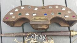 Old rare patented TRUCHE decoy mirror, with iron stake to restore