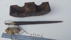 Old rare patented TRUCHE decoy mirror, with iron stake to restore