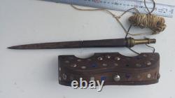 Old rare patented TRUCHE decoy mirror, with iron stake to restore