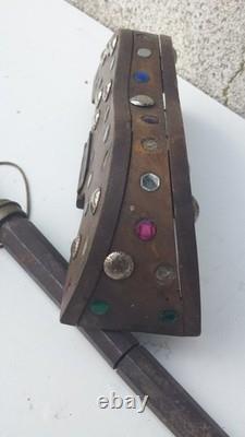 Old rare patented TRUCHE decoy mirror, with iron stake to restore