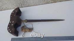 Old rare patented TRUCHE decoy mirror, with iron stake to restore