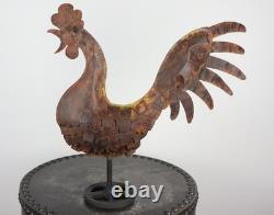 Old rooster weather vane church steeple zinc copper folk art 2280