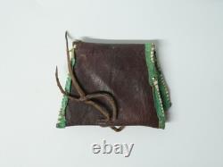 Old set of 2 Tuareg objects: amulet and flint pouch, Sahel, Quran, 19th–20th century