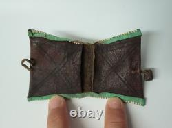 Old set of 2 Tuareg objects: amulet and flint pouch, Sahel, Quran, 19th–20th century