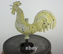 Old weather vane rooster church steeple zinc copper folk art 2412