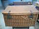Old Wicker Trunk With Locks And Keys