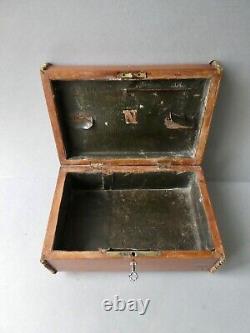 Old wooden and brass questor's quest box, 19th century 1863