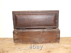 Old wooden box from the 18th century or earlier (salt box)